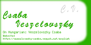 csaba veszelovszky business card
